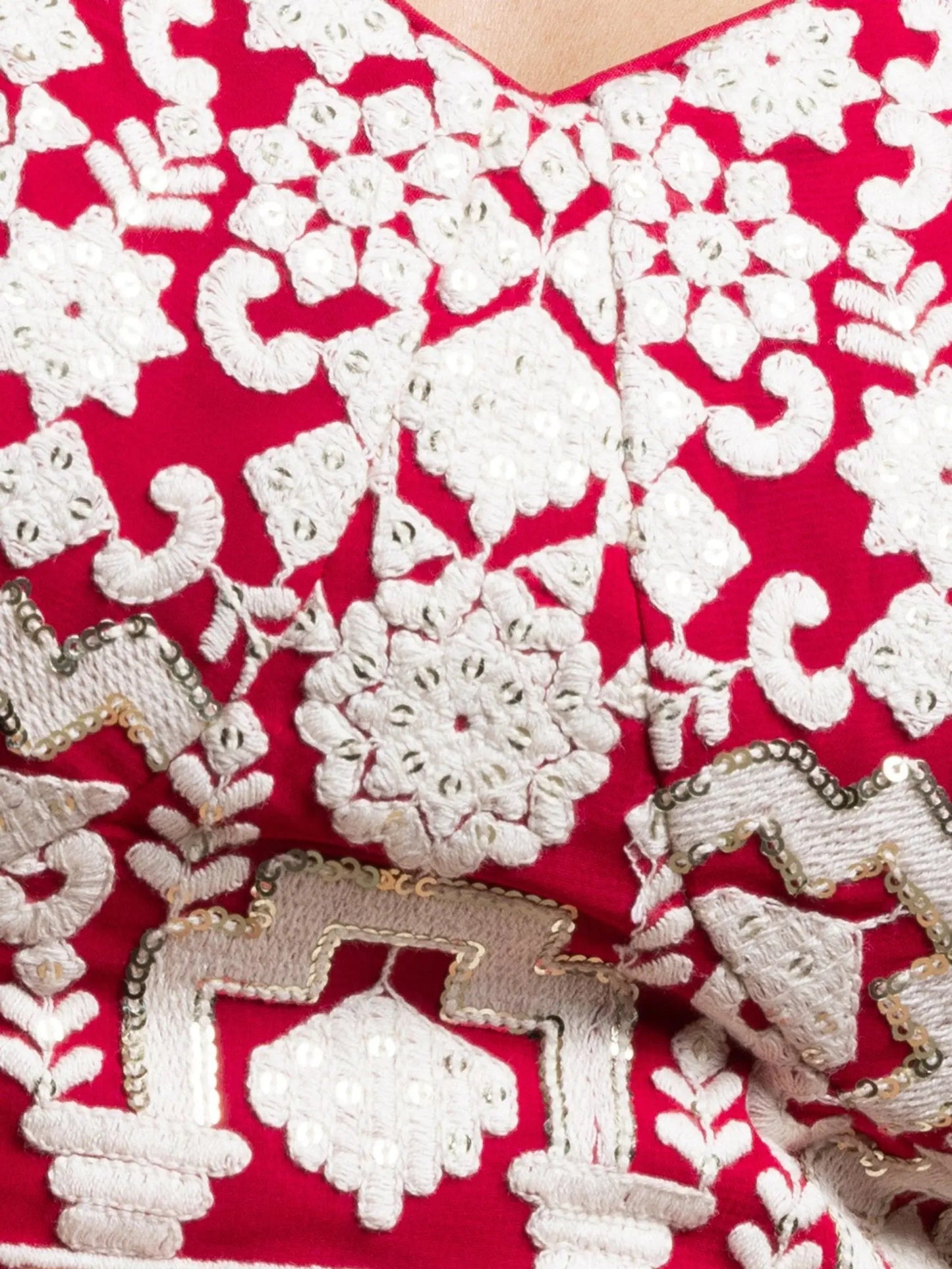 Bewitching Red Thread Work Georgette Wedding Wear Lehenga Choli