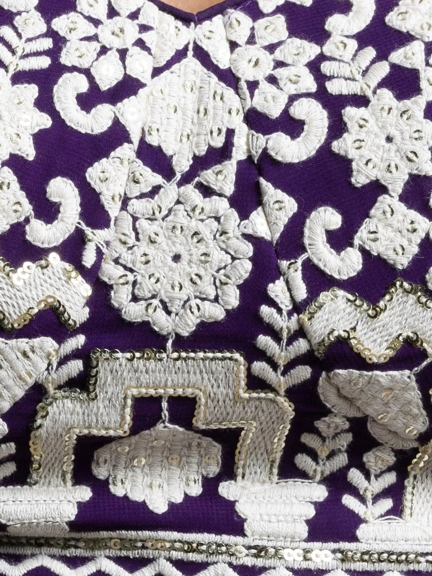 Enchanting Purple Thread Work Georgette Reception Wear Lehenga Choli With Dupatta