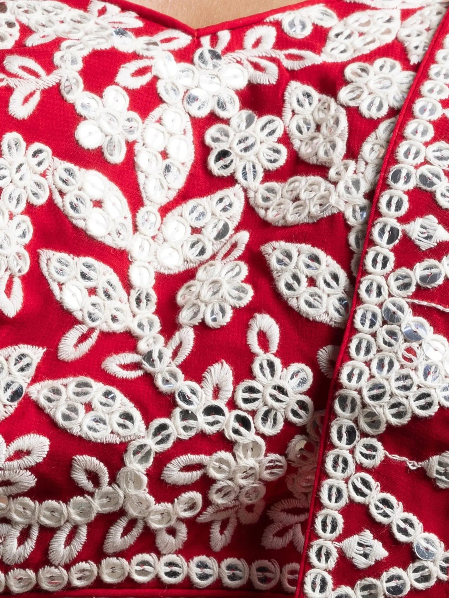 Ravishing Red Thread Work Georgette Bridal Wear Lehenga Choli